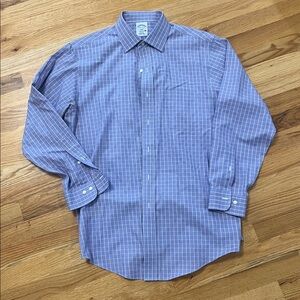 Brooks Brothers Purple Plaid Cotton Shirt